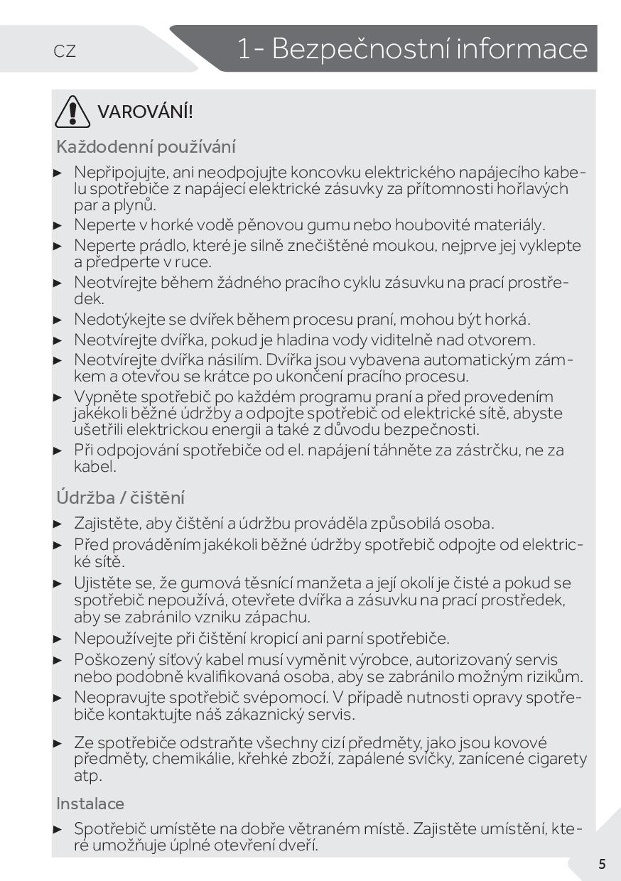 Návod k použití Haier HW70-B12929-S - Zbozi.cz