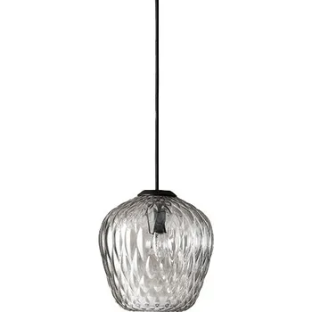 Závěsné svítidlo &Tradition Blown SW4 stříbrné kouřové sklo Ø23