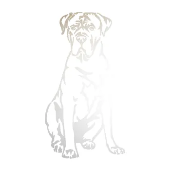 Polep vozidla SAMOLEPKA Pes 194 levá Cane Corso (82 - odrazková reflexní bílá) NA AUTO, NÁLEPKA, FÓLIE, POLEP, TUNING, VLASTNÍ TEXT, TISK, AUTOSAMOLEPKY.cz, POLEPY, OBRÁZEK, LOGO, SAMOLEPKY