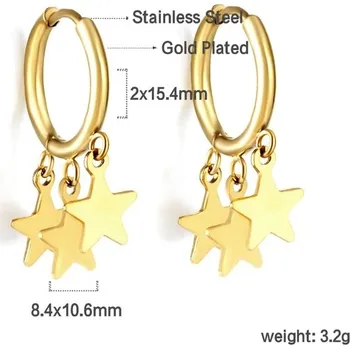 Náušnice Luxusní nerezové náušnice s přívěsky - 755G