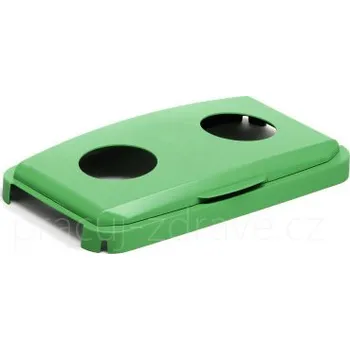 Odpadkový koš Víko k nádobě na odpad Durabin LID 60 s dvěma otvory výklopné - zelená barva