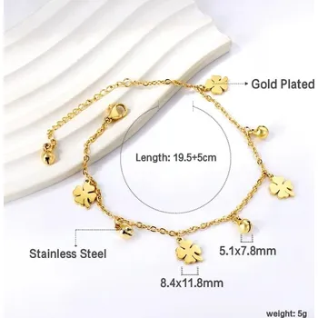 Náramek Elegantní náramek na nohu z chirurgické oceli - 162G