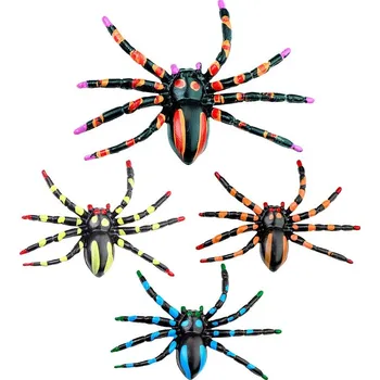 Karnevalový doplněk Pavouci - barevní - 4 ks