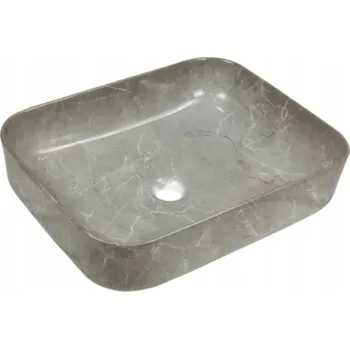 Umyvadlo Invena Florina, keramické umyvadlo 51x40x13 cm, imitace kamene, INV-CE-40-705-C