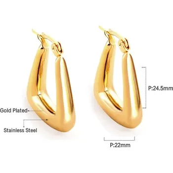 Náušnice Náušnice kruhy ve zlaté barvě - 136G