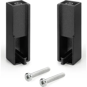 Věšák Emuca Sada koncovek závěsů LUXE - horní montáž / černá struktura