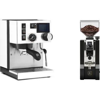 Kávovar Rancilio Silvia BC PID, white + Eureka Mignon XL, CR black