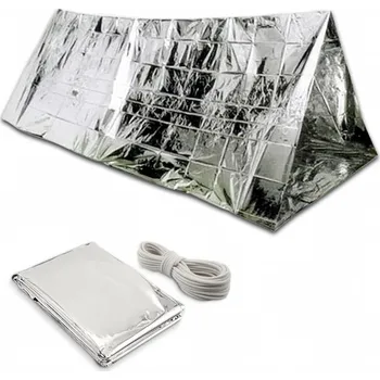 Horské kolo Nouzový termoizolační bivakovací stan - Stříbrný