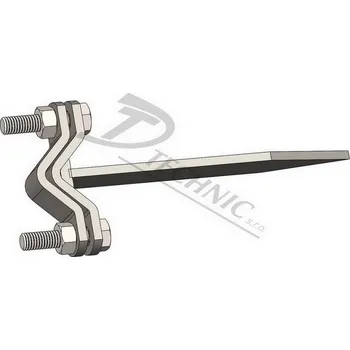 Hromosvod DUZ sš 250 Držák ochr. úhelníku střed.špička - L=250 mm DT TECHNIC 102070