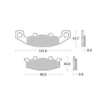 Brzdová destička Brzdové destičky Goldfren 013