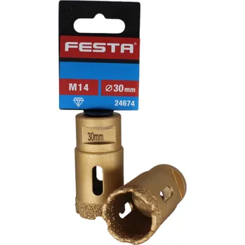 Vrták Diamant. vykruž. korunka M14 Průměr korunky: 30 mm 24674