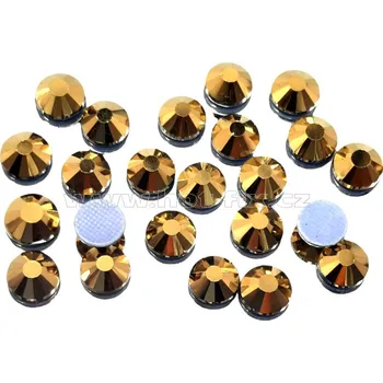 celobroušené hot-fix kameny Premium barva 305/N Gold hematite /zlatý pokov, velikost SS30, balení 144ks, 720ks nebo 1440ks barva: barva CBP 305/N Gold hematite, velikost: velikost SS30, prodejní balení: balení 144ks /1grs