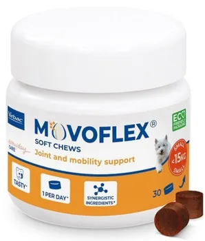 Kloubní výživa pro psa a kočku Virbac Movoflex Soft Chews S 30 tbl.
