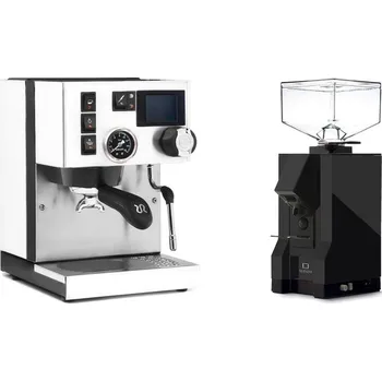 Kávovar Rancilio Silvia BC PID, white + Eureka Mignon Silenzio, BL black