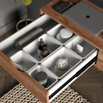 Emuca Koupelnový organizér do zásuvky TIDY XL - 6 boxů / Bílá