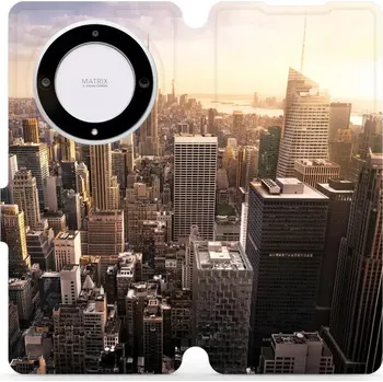 Pouzdro na mobilní telefon Flipové pouzdro Mobiwear - Honor Magic5 Lite 5G - M138P New York (Knížkové flip pouzdro, obal, kryt na mobil Honor Magic5 Lite 5G - M138P New York, materiál Umělá kůže + TPU - ochrana 360°, stojánek, silikonová vanička, magnetické zavírání)