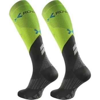 Pánské ponožky ROYAL BAY Energy kompresní podkolenky limetka + šedá 6077 - velikost 45-47/C2
