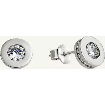 Náušnice Stříbrné náušnice s bílým zirkonem