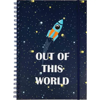 Space Journal A4 Blok - lehký kroužkový zápisník s vesmírným motivem (51g)