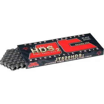 Řetězová sada pro motocykl Řetěz JT 520 HDS, bezkroužkový, zesílený, ocelový, 114 článků
