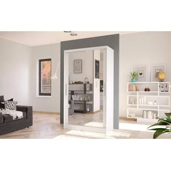 Šatní skříň Moderní šatní skříň BRUNO 7 - šířka 100 cm, bílá