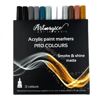 Artmagico Acrylic Paint Markers Pro Colours 12 ks
