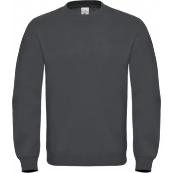 Pánská mikina B&C Fairtrade mikina bez zipu přes hlavu, směs bavlna polyester Barva: šedá tmavá, Velikost: XS BCWUI20