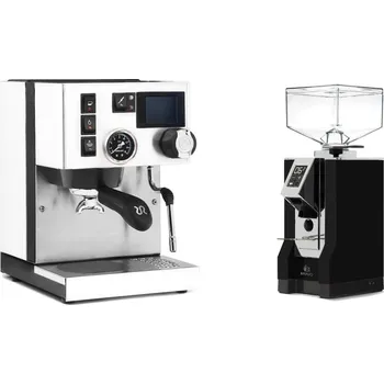 Kávovar Rancilio Silvia BC PID, white + Eureka Mignon Bravo, CR black