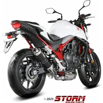 Výfuk pro motocykl Koncovka výfuku STORM GP H.085.LXSB Černá nerezová ocel Honda CB