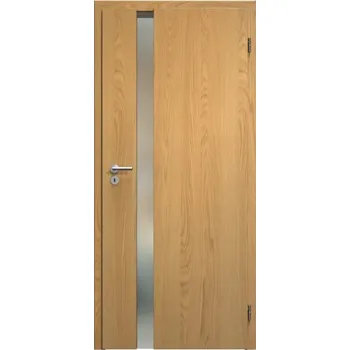 Interiérové dveře SAPELI HARMONIE KOMFORT M83 - DÝHA - OTOČNÉ DVEŘE VČ. ZÁRUBNĚ - dub natur Průchozí šířka (cm): 70, Průchozí výška (cm): 197, Typ skla: Satináto bílé