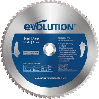 Řezný kotouč EVOLUTION POWER TOOLS Pilový kotouč EVOLUTION 305 mm - ocel EV030560