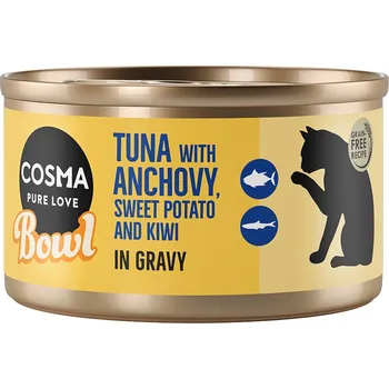 Krmivo pro kočku 12x80g Cosma Bowl - tuňák s ančovičkami