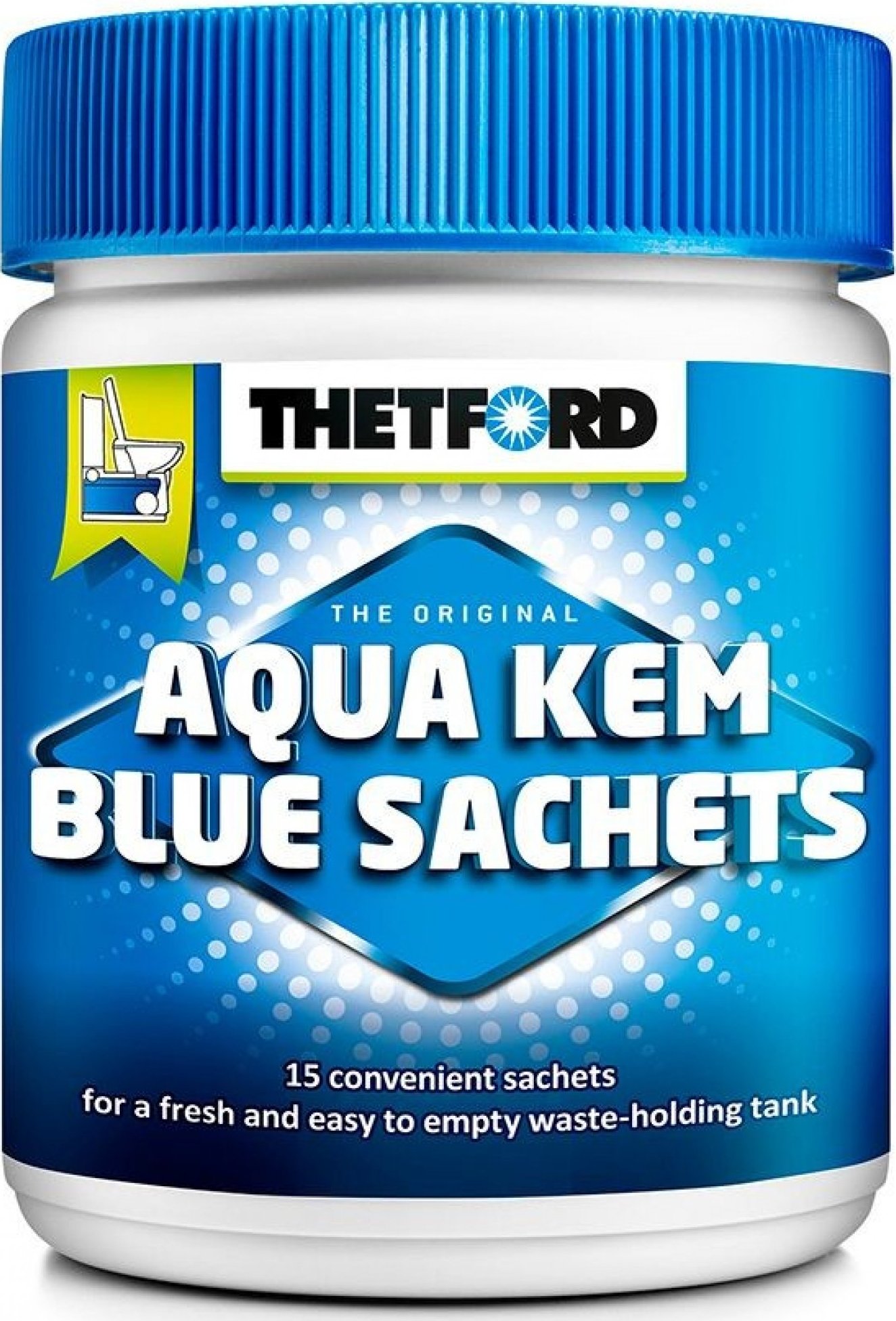 Thetford Aqua Kem Blue Sachets v dóze 15ks tablety do chemického WC