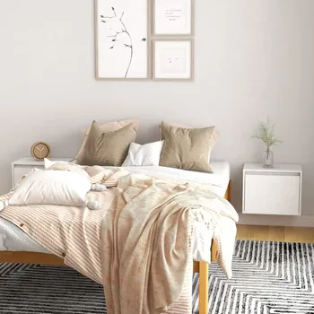 Příborník do zásuvky ZBXL Nástěnné skříňky 2 ks bílé 45 x 30 x 35 cm masivní borové dřevo