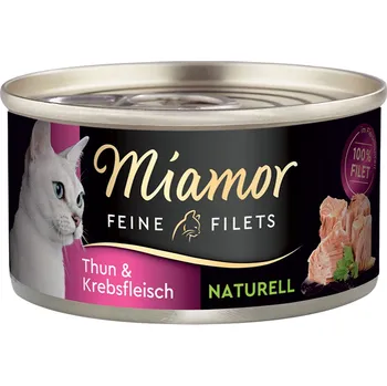 Krmivo pro kočku 24x80g Miamor Feine Filets Naturelle - tuňák & krabí maso