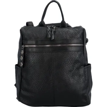 Městský batoh Trendový dámský koženkový batůžek Barry, černá