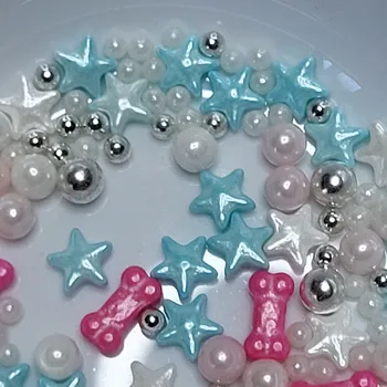 Jedlá dekorace na dort Lucie´s Sprinkles Hvězdičky, kuličky, kostičky pastelová směs ✨ 55g: 55g