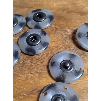 Knoflík Designové patentky Ø25 mm šedo černé