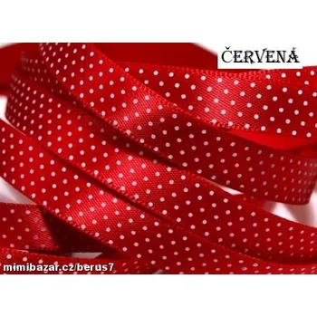 Stuha Lemovka - stuha-stuhy - mašle TEČKY červená