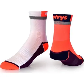 Pánské oblečení Ponožky Vavrys Cykloponožky s reflexním pruhem 2-pack oranžová-bílá|40