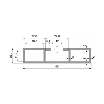 Stavební profil Al profil Solar - C lišta "PLUS"