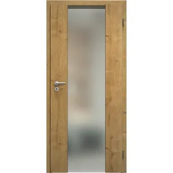 Interiérové dveře SAPELI HARMONIE KOMFORT M40 - CPL LAMINÁT - OTOČNÉ DVEŘE VČ. ZÁRUBNĚ - dub sukatý Průchozí šířka (cm): 80, Průchozí výška (cm): 197, Typ skla: Satináto bílé