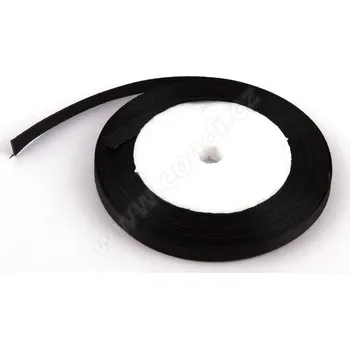 Stuha Stuha saténová 0,65 cm x 23 m - černá