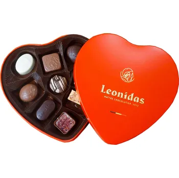 Bonboniéra bonboniéra srdce Leonidas 9 (belgická čokoláda cca 140g, pralinky 9ks mix)