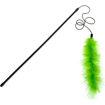 Hračka pro kočku 3ks Udice pro kočky s péřovým boa