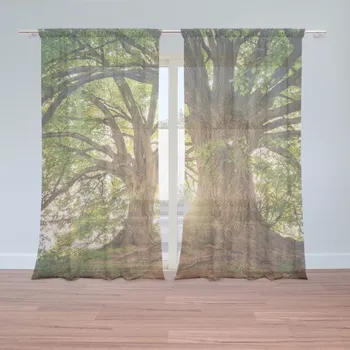 Záclona Záclony Stromy: 2 ks - 150x250 cm - Sablio
