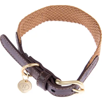 Obojek pro psa Nomad Tales Bloom obojek caramel - velikost M: obvod krku 40 - 46 cm, Š 32 mm