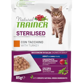 Krmivo pro kočku 12x85g Krůta Adult Sterilised Natural Trainer wet cat