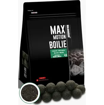 Boilies Haldorádó Max Motion Boilie Premium Soluble 24 mm - Černý kalmar / Black Squid