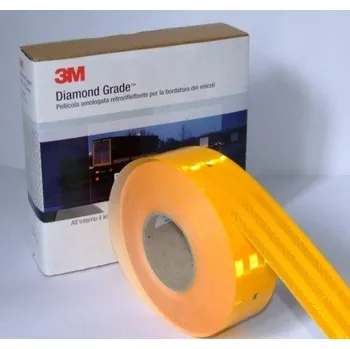 Reflexní páska 3M pro pevný podklad - žlutá 50m